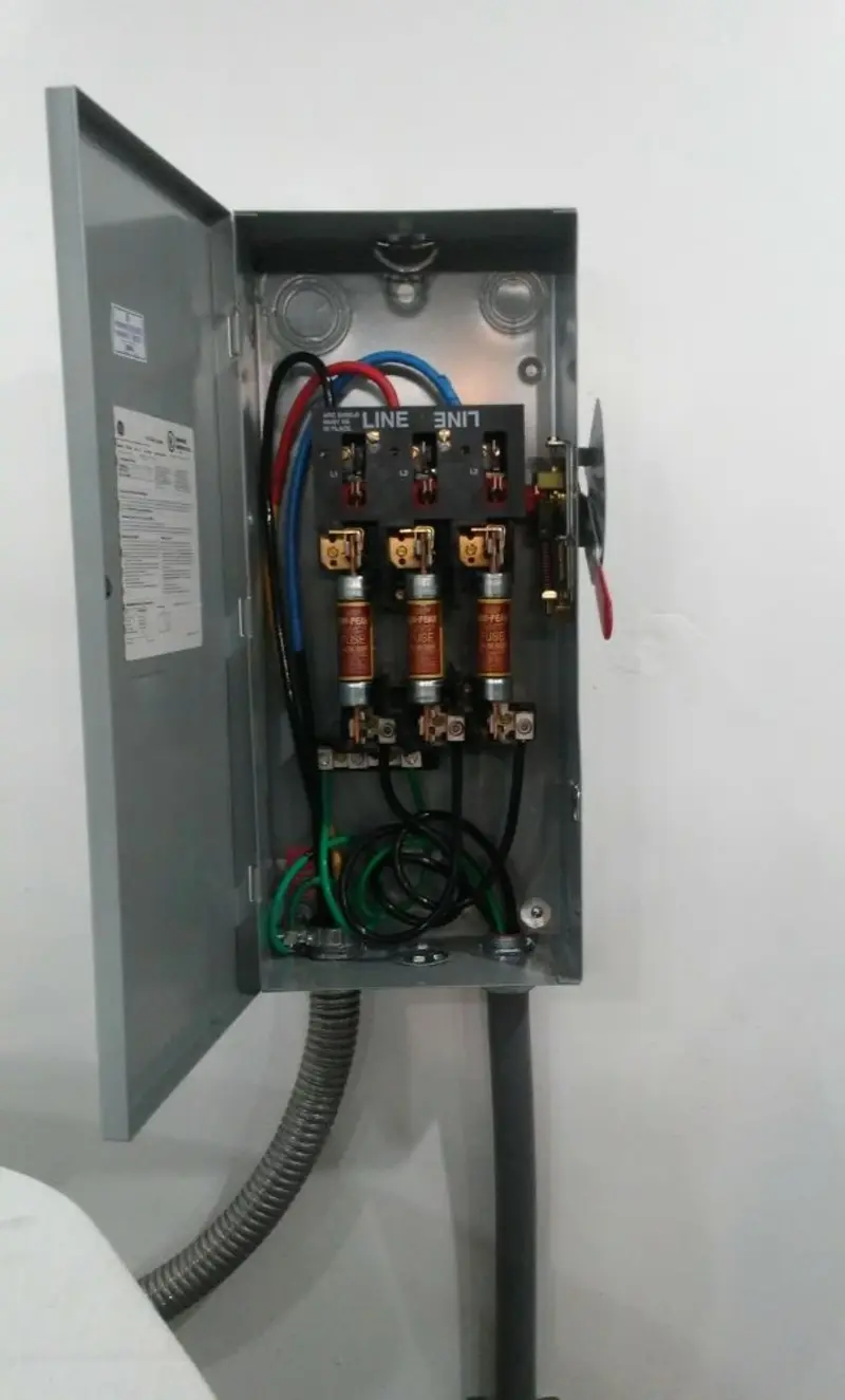 Three-phase disconnect switch installed for Electrical Wiring & Rewiring in Fort Atkinson