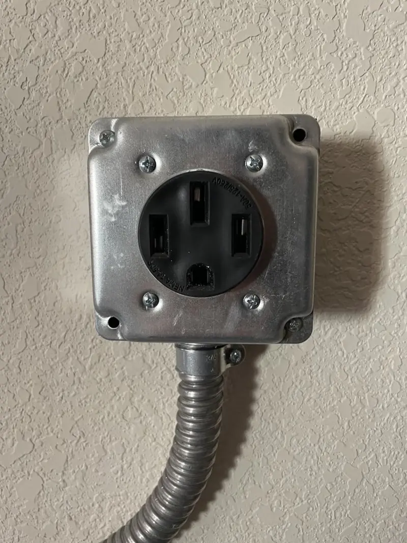 NEMA 14-50 outlet installed for Smart Home Electrical in Fort Atkinson